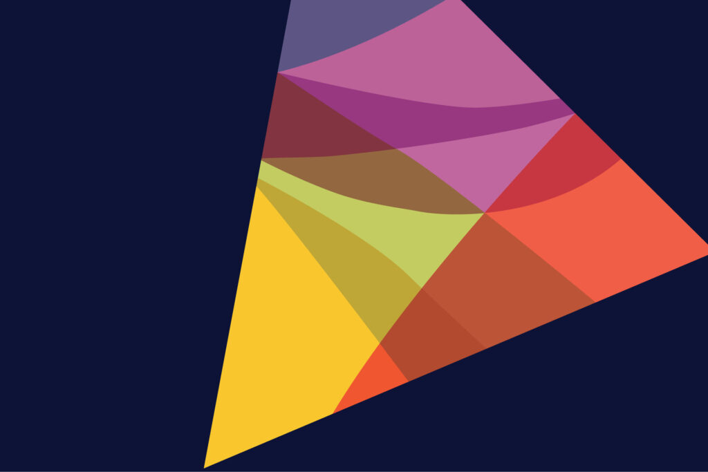 Banner image displaying the mountain graphic from the logo design rotated