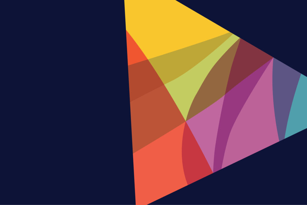 Banner image displaying the mountain graphic from the logo design rotated